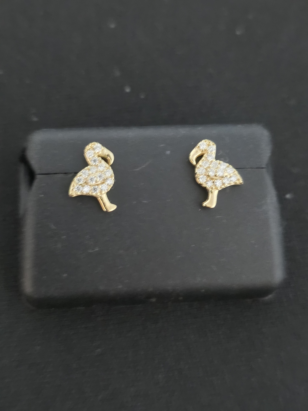 14k Gold Over 925 Silver Pavé Stud Moissanite Earrings